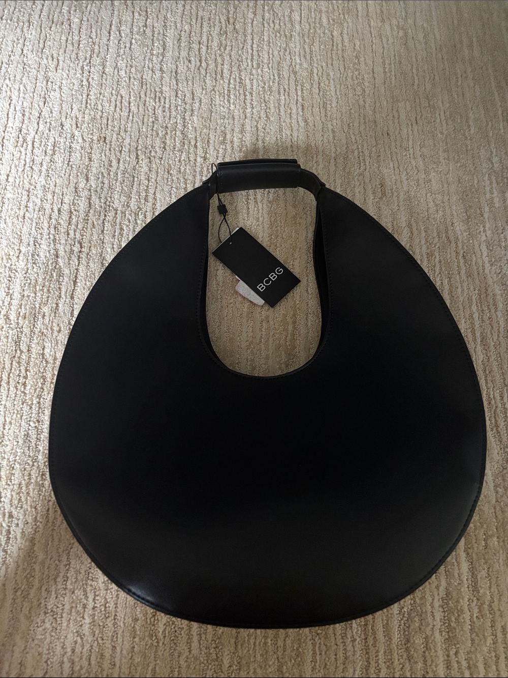 BCBG Black Crescent Tote Shoulder Bag